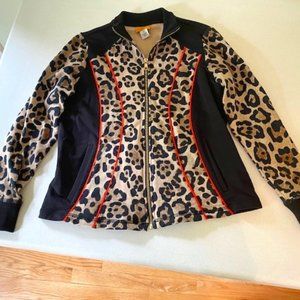 Leopard Print Sweat Jacket